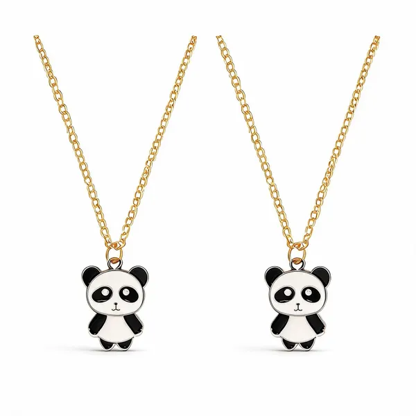 Black_Stainless_Steel_Panda_Pendant_Necklace_For_Unisex_-_Pack_of_2