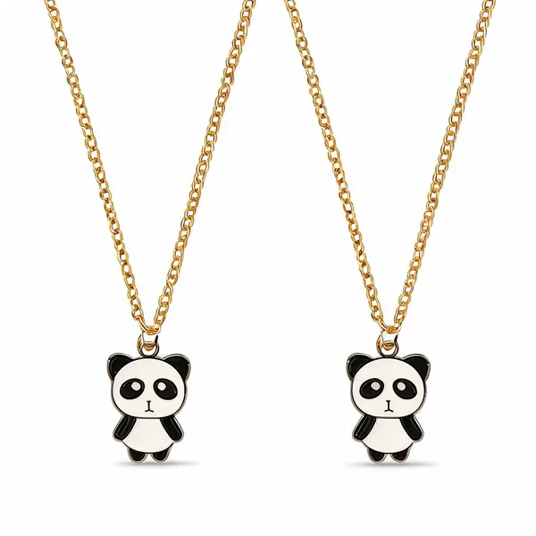 Black_Stainless_Steel_Panda_Pendant_Necklace_For_Unisex_-_Pack_of_2