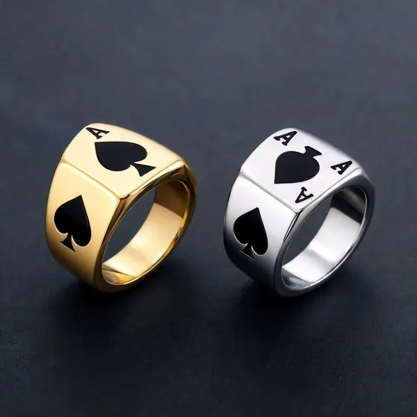 Multicolour_Stainless_Steel_Playing_Card_Signet_Ring_For_Unisex_-_Pack_of_2