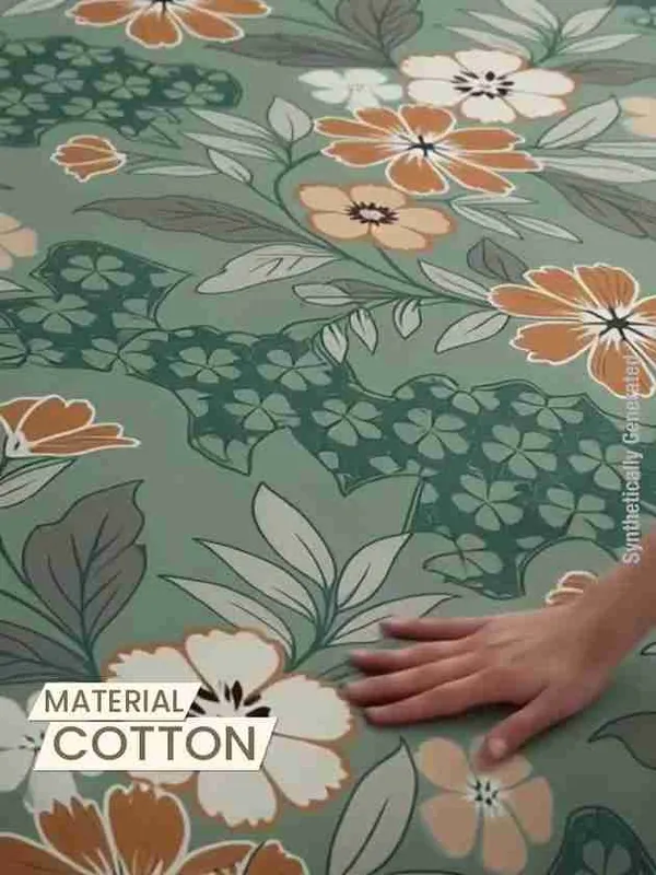 Cotton_Double_King_Fitted_Elastic_250_Tc_Floral_1_Bedsheet_With_2_Pillow_Covers