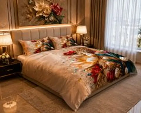Cotton_Multicolor_Floral_Print_King_Flat_449_Tc_Bedsheet