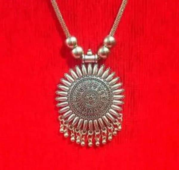Silver_Oxidised_Necklace_Chain_Earring_Jewel_Set_For_Women