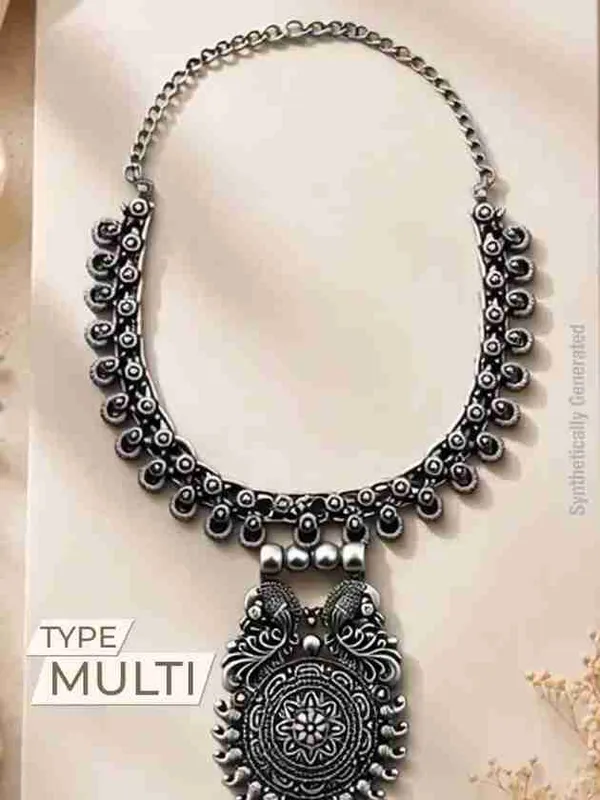 Naman_Arts_Brass_Silver_Silver_Jewel_Set_Pack_Of_1