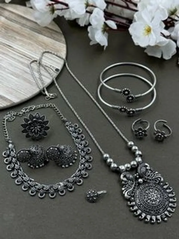 Naman_Arts_Brass_Silver_Silver_Jewel_Set_Pack_Of_1