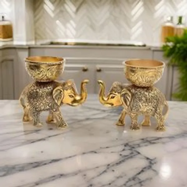 Brass_Gold_Elephant_Bowl_Pair_Decorative_Showpiece
