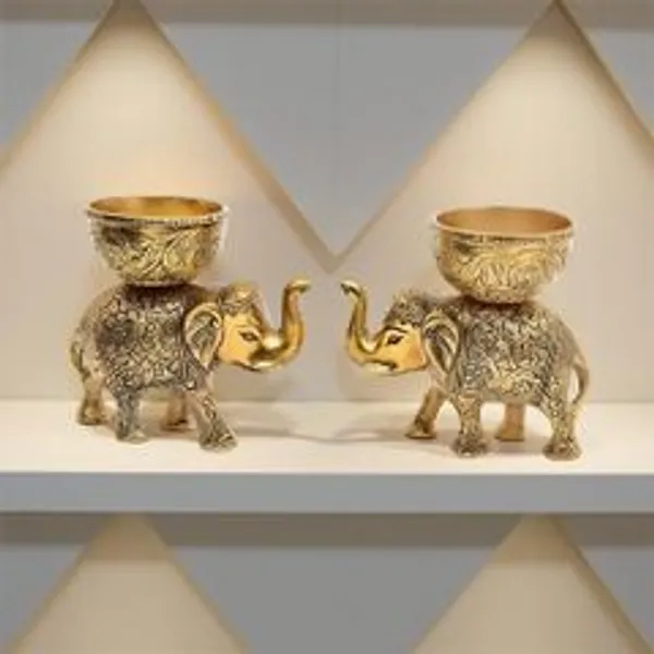 Brass_Gold_Elephant_Bowl_Pair_Decorative_Showpiece
