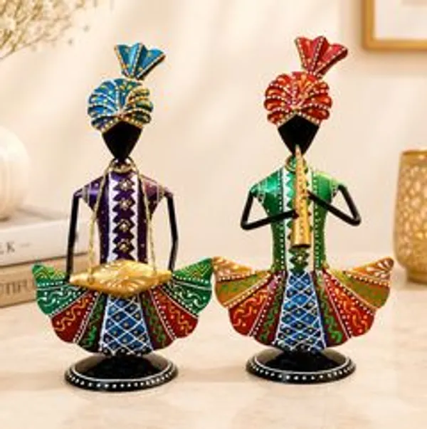 Metal_Rajasthani_Sitting_Musician_Pair_Decorative_Showpiece