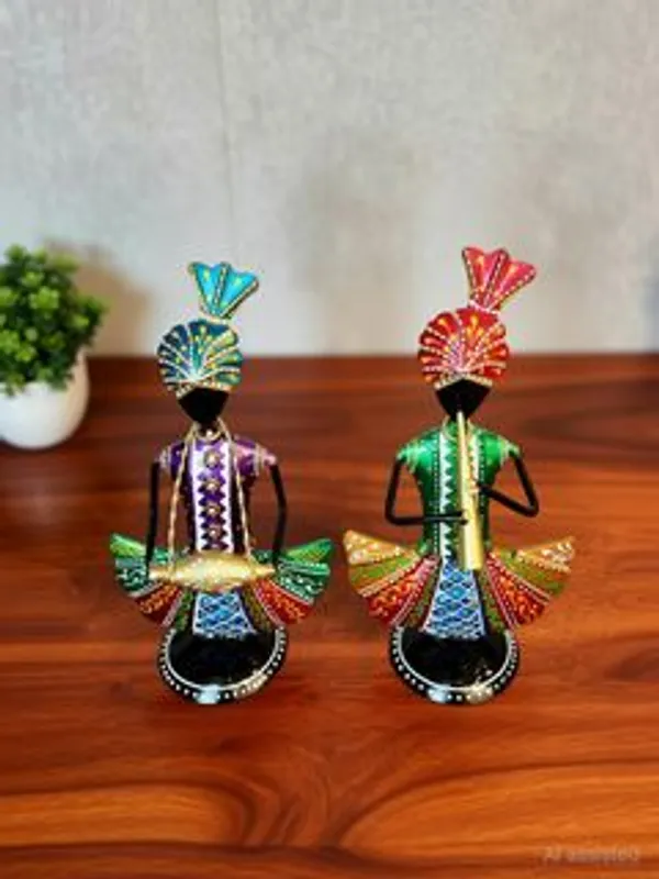 Metal_Rajasthani_Sitting_Musician_Pair_Decorative_Showpiece