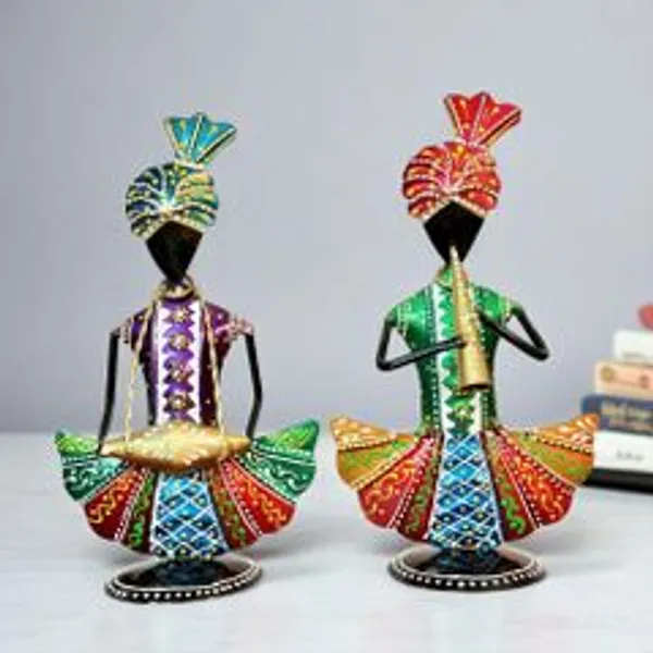 Metal_Rajasthani_Sitting_Musician_Pair_Decorative_Showpiece