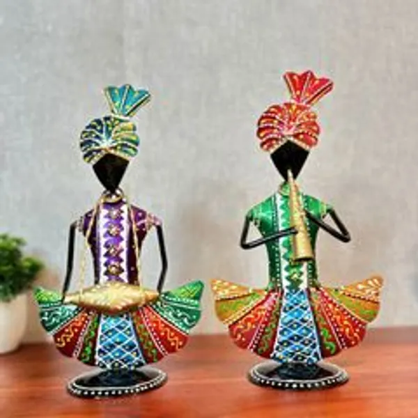 Metal_Rajasthani_Sitting_Musician_Pair_Decorative_Showpiece