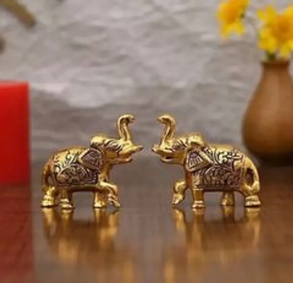 Metal_Handcrafted_Elephant_Pair_Decorative_Showpiece_-_Pack_of_2