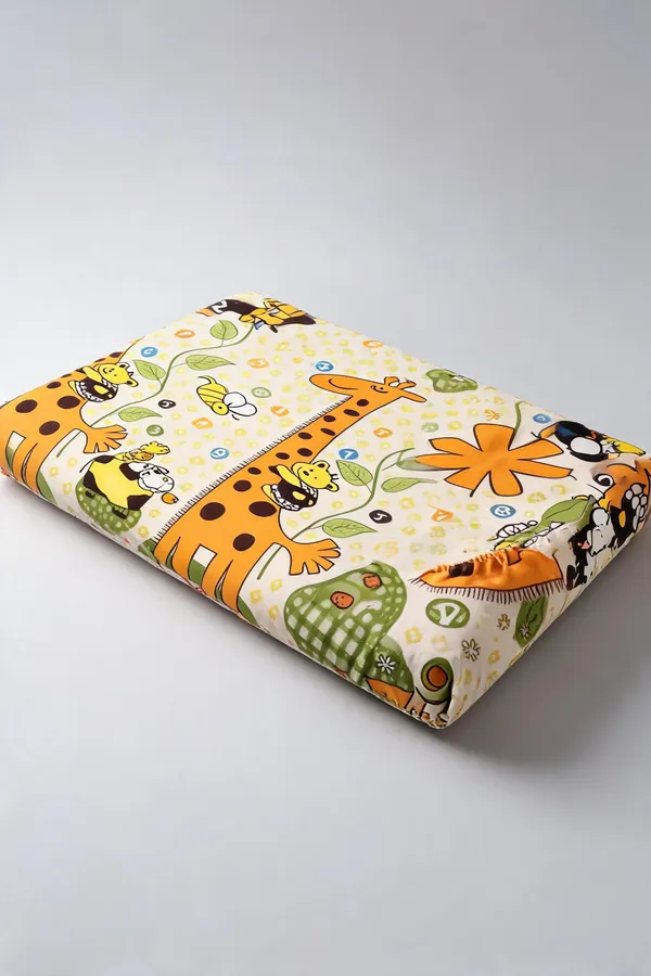 Cotton_Floral_Print_Double_Fitted_Elastic_180_Tc_Bedsheet