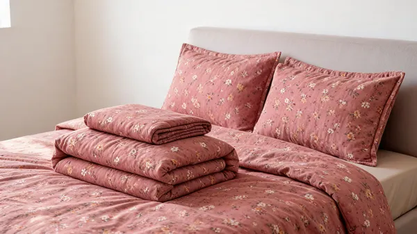 Cotton_Pink_Yellow_Double_Bedding_Set