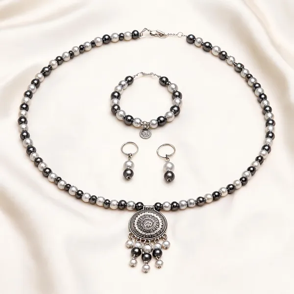 Grey_Silver_Oxidised_Brass_Alloy_Jewel_Set_For_Men_&_Women
