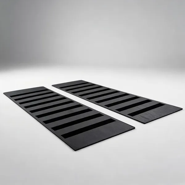 Dinedust_Rubber_Floor_Mat_Black_Stripes_Pack_Of_2_Large