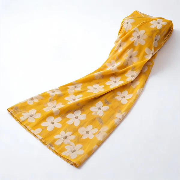 Shrimodheshwari_Floral_Print_Bollywood_Georgette_Saree_Yellow