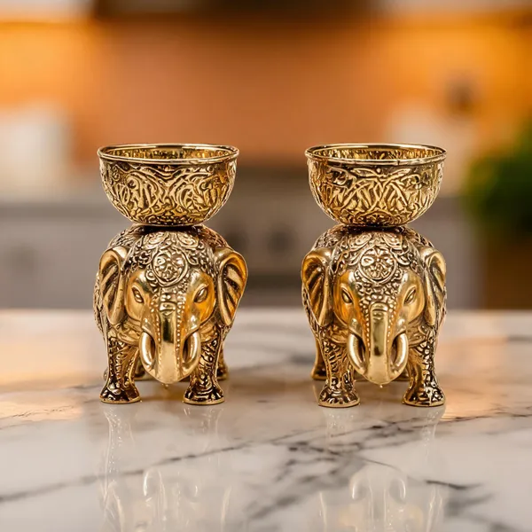 Brass_Gold_Elephant_Bowl_Pair_Decorative_Showpiece