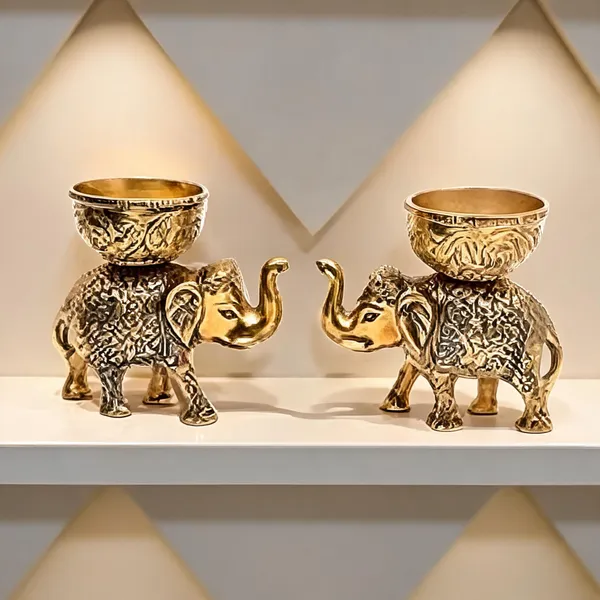 Brass_Gold_Elephant_Bowl_Pair_Decorative_Showpiece