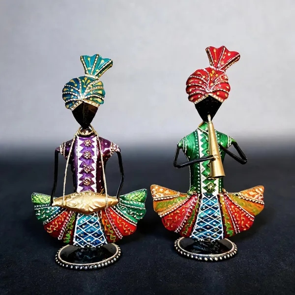 Metal_Rajasthani_Sitting_Musician_Pair_Decorative_Showpiece