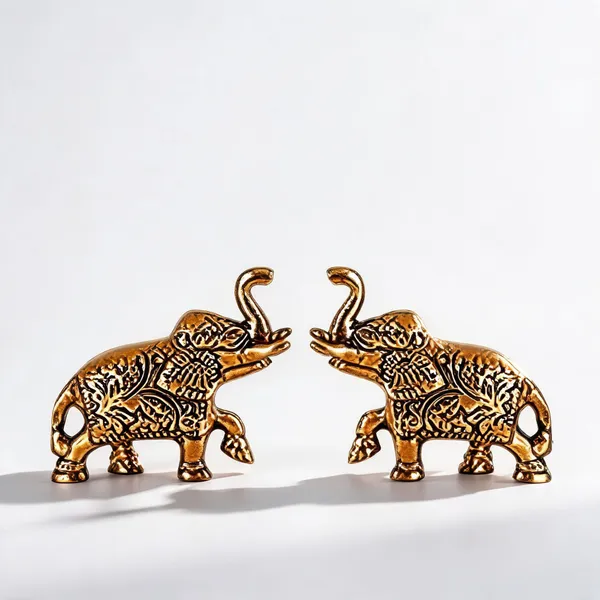 Metal_Handcrafted_Elephant_Pair_Decorative_Showpiece_-_Pack_of_2