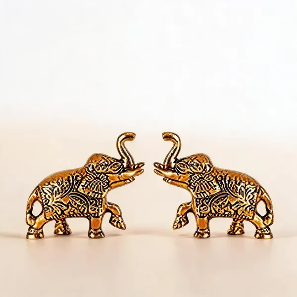 Metal_Handcrafted_Elephant_Pair_Decorative_Showpiece_-_Pack_of_2