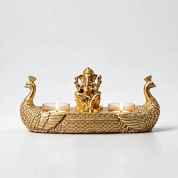 Golden_Lord_Ganesha_Idol_With_Dual_Peacock_Tealight_Candle_Holders_Decorative_Showpiece_14_Cm