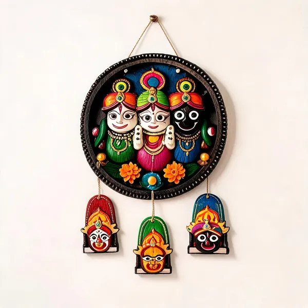 Wooden_Traditional_Jagannath_Temple_Wall_Hanging_-_Pack_of_2