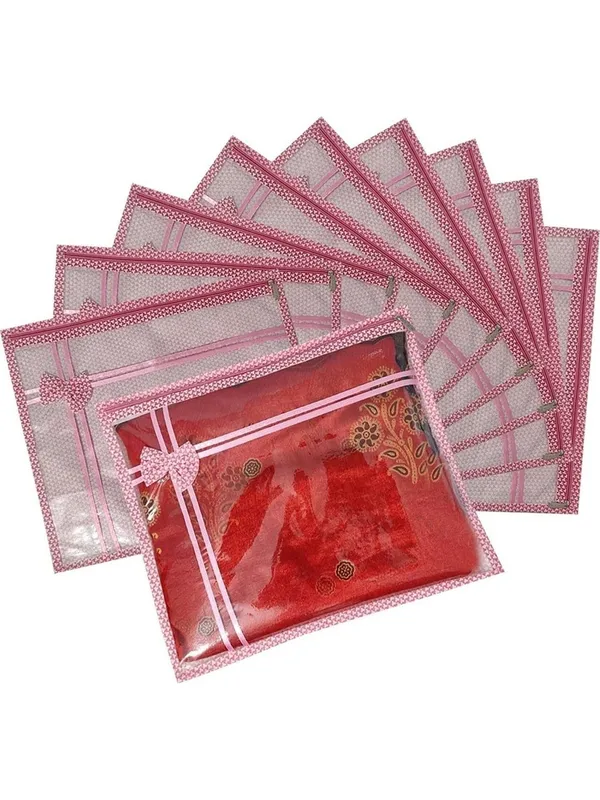 Aspora_Saree_cover_Single_Saree_Cover_Set_of_12_storage_bag_packing_bag_pack_of_12_organizer_SAREE-12-SET_(Pink)