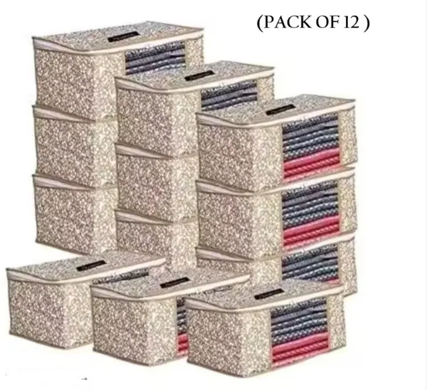 Aspora_Garment_Cover_Clothes_Storage_Organizer_Box_with_Zipper_&_Transparent_Window_pack_of_12_Foldable_Clothes_Storage_Organizer_Box_with_Zipper_&_Transparent_Window_(Beige)