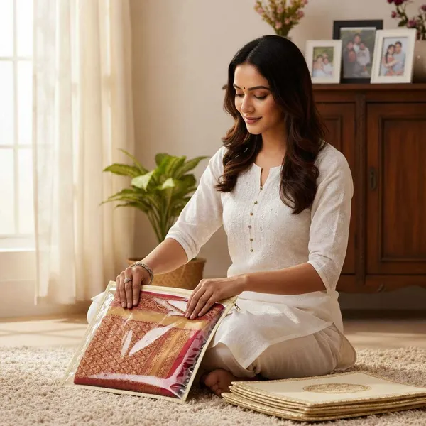 Aspora_Saree_Cover_for_Wardrobe_Storage,_Transparent_Saree_Organizer_Bag_with_Zipper_Reusable_Clothing_Storage_Pouch_for_Home_Organization_and_Travel_Durable_Fabric_Saree_Storage_Cover,_Clothes_Organizer_for_Sarees,_Lehengas_(Beige_Gold)