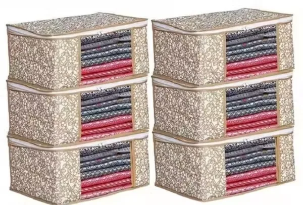 Aspora_Saree_Cover_(Beige_1,6_Pcs)_Cotton_Laundry_Bag_(Beige_1)