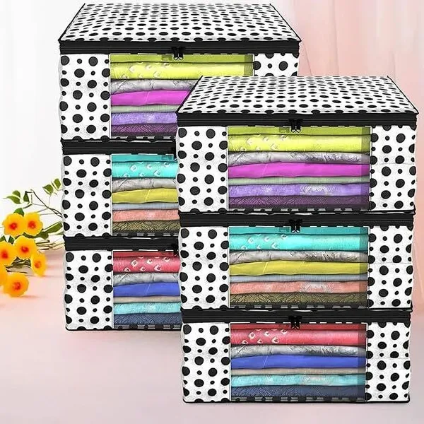Aspora_Foldable_Clothes_Storage_Organizer_Box_with_Zipper_&_Transparent_Window_Cotton_Laundry_Bag_(White)