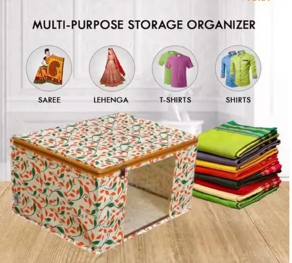 Aspora_Foldable_Clothes_Storage_Organizer_Box_with_Zipper_&_Transparent_Windows_Cotton_Laundry_Bag_(Beige)