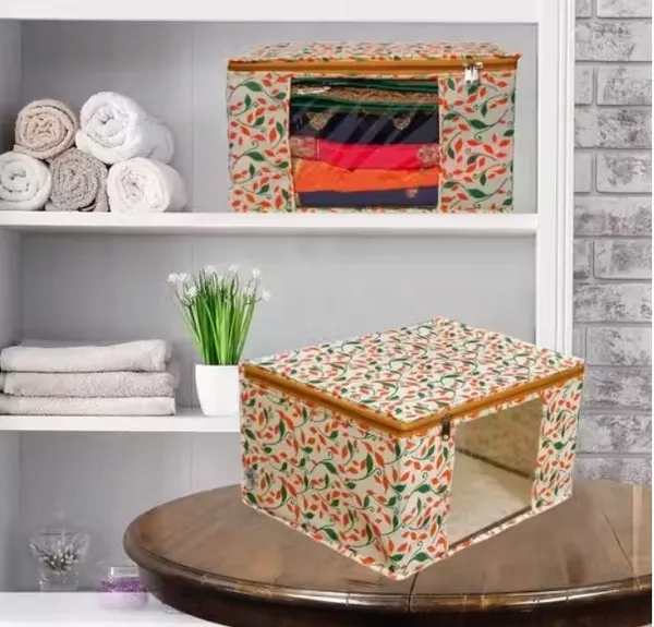 Aspora_Foldable_Clothes_Storage_Organizer_Box_with_Zipper_&_Transparent_Windows_Cotton_Laundry_Bag_(Beige)