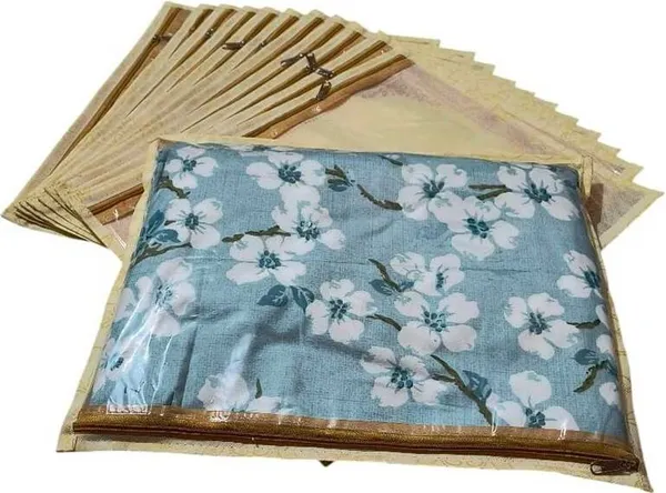 Aspora_Best_Saree_cover_Sari_cover_Single_Saree_Cover_pack_12_storage_bags_Saree/Suit_Cover_Storage_Bags_(Gold)