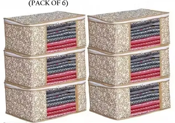 Aspora_Garment_Cover_Foldable_Clothes_Storage_Organizer_Box_with_Zipper_&_Transparent_Window_Foldable_Clothes_Storage_Organizer_Box_with_Zipper_&_Transparent_Window_(Beige)