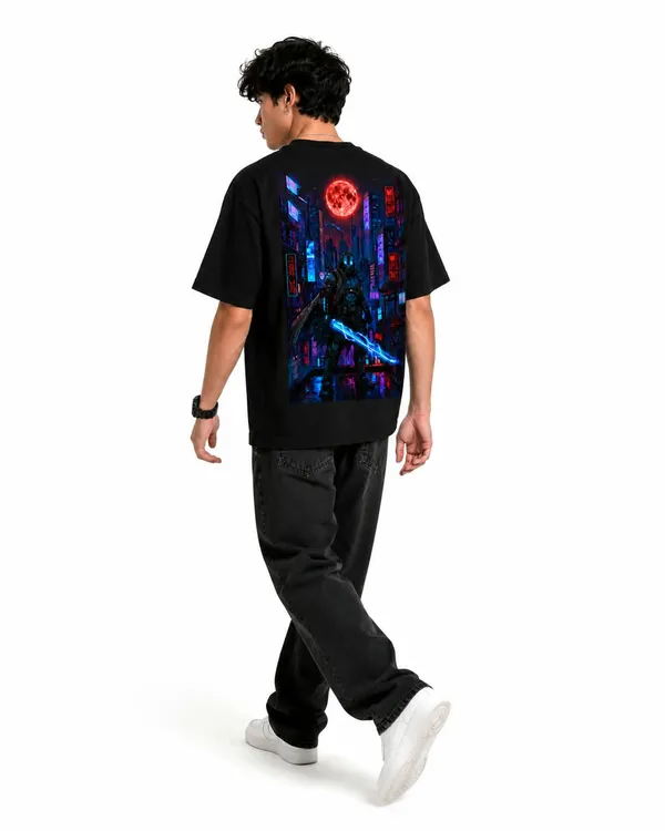 Cyber_Ninja_Blood_Moon_Oversized_Graphic_T_Shirt_Cyberpunk_Anime_Streetwear_Tee