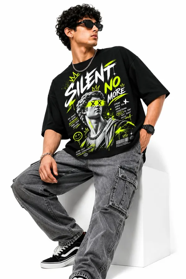 Silent_No_More_Renaissance_Sculpture_Oversized_Graphic_T_Shirt_Neon_Streetwear_Tee