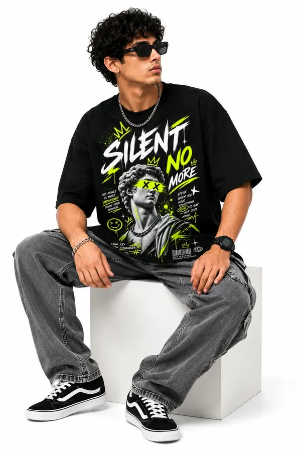 Silent_No_More_Renaissance_Sculpture_Oversized_Graphic_T_Shirt_Neon_Streetwear_Tee