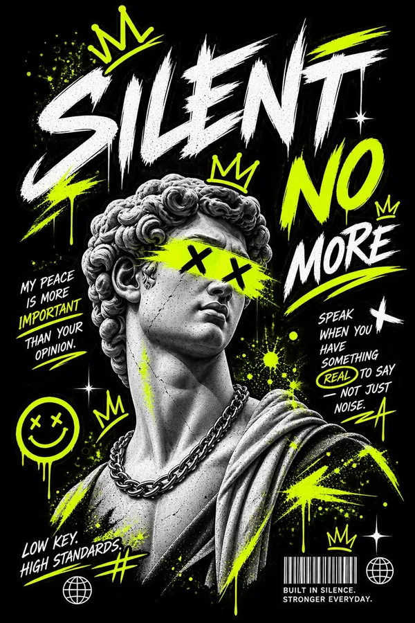 Silent_No_More_Renaissance_Sculpture_Oversized_Graphic_T_Shirt_Neon_Streetwear_Tee