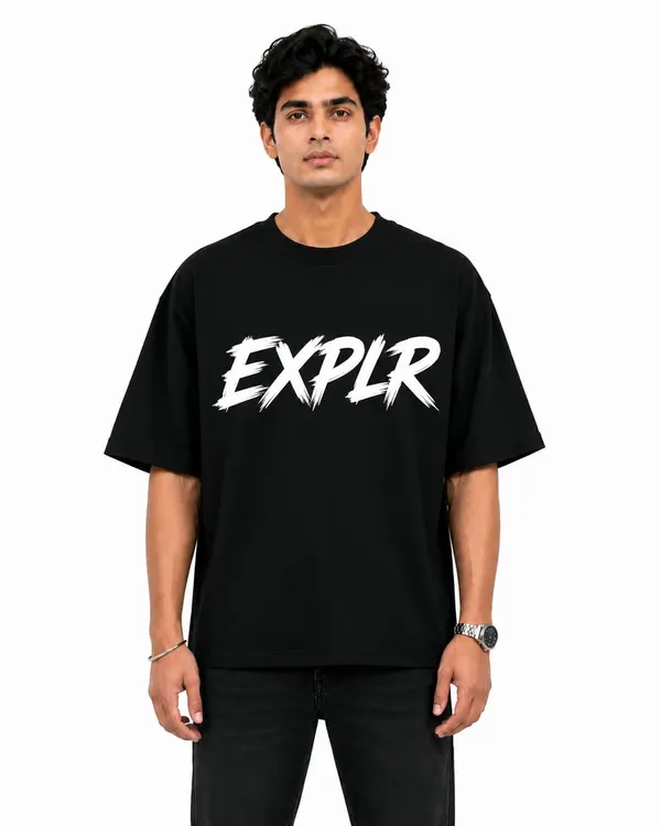 Explr_Brush_Stroke_Typography_Oversized_T_Shirt_Minimalist_Streetwear_Graphic_Tee