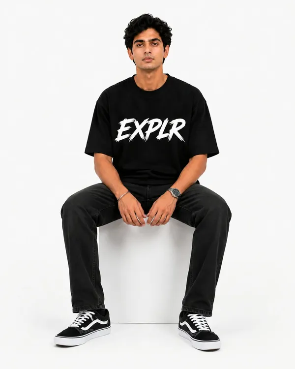 Explr_Brush_Stroke_Typography_Oversized_T_Shirt_Minimalist_Streetwear_Graphic_Tee