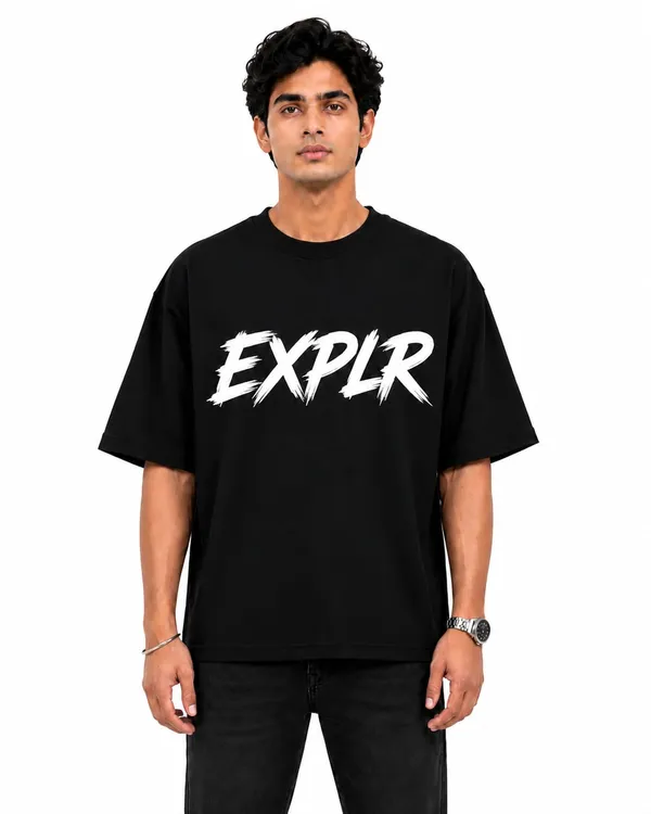 Explr_Brush_Stroke_Typography_Oversized_T_Shirt_Minimalist_Streetwear_Graphic_Tee