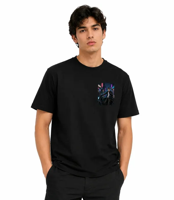 Seoul_Night_Rider_Anime_Biker_Graphic_T_Shirt_Cyber_City_Streetwear_Tee
