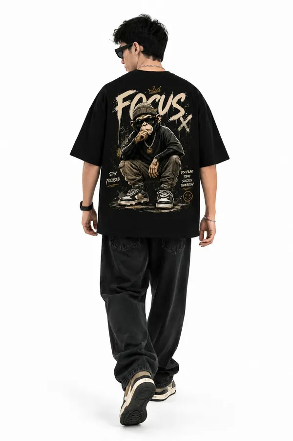 Focus_X_Street_Chimpanzee_Oversized_Graphic_T_Shirt_Urban_Hip_Hop_Streetwear_Tee