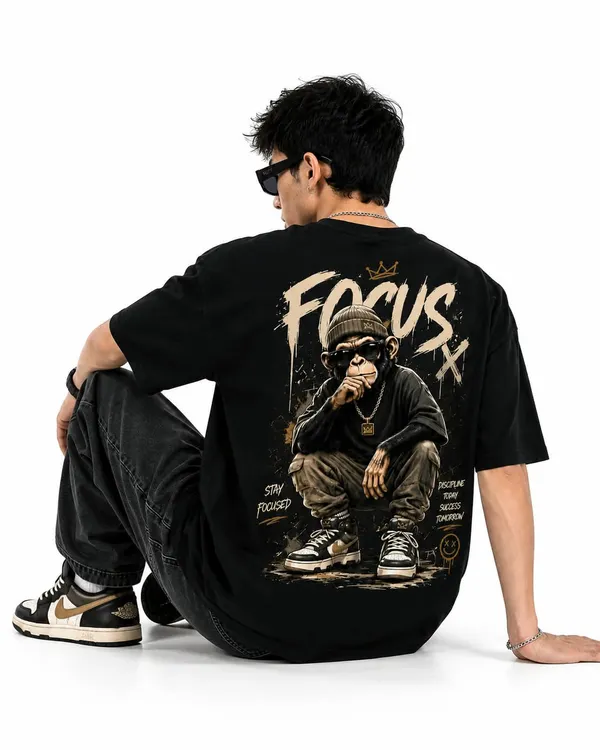 Focus_X_Street_Chimpanzee_Oversized_Graphic_T_Shirt_Urban_Hip_Hop_Streetwear_Tee