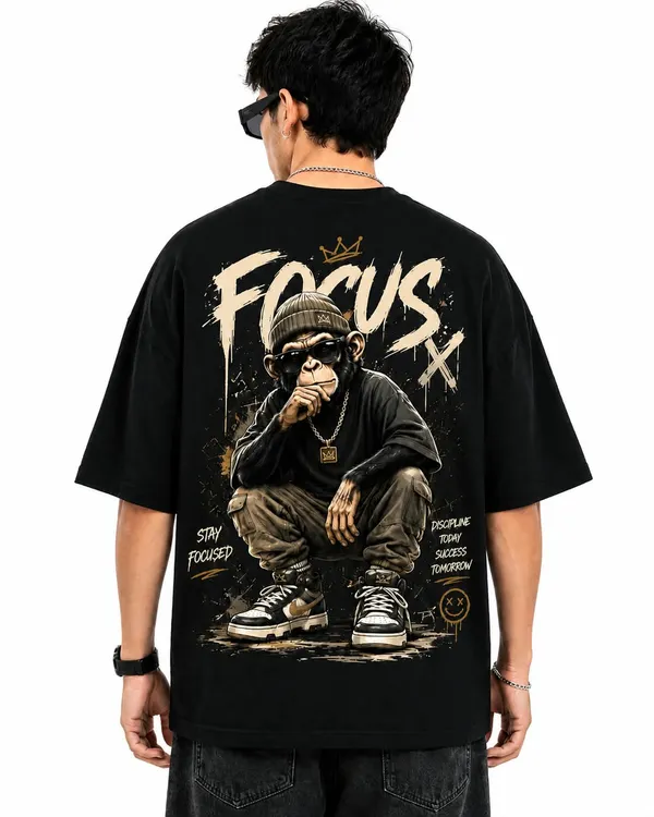 Focus_X_Street_Chimpanzee_Oversized_Graphic_T_Shirt_Urban_Hip_Hop_Streetwear_Tee