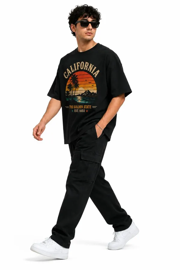 California_The_Golden_State_Retro_Sunset_Oversized_Graphic_T_Shirt_Vintage_Streetwear_Tee