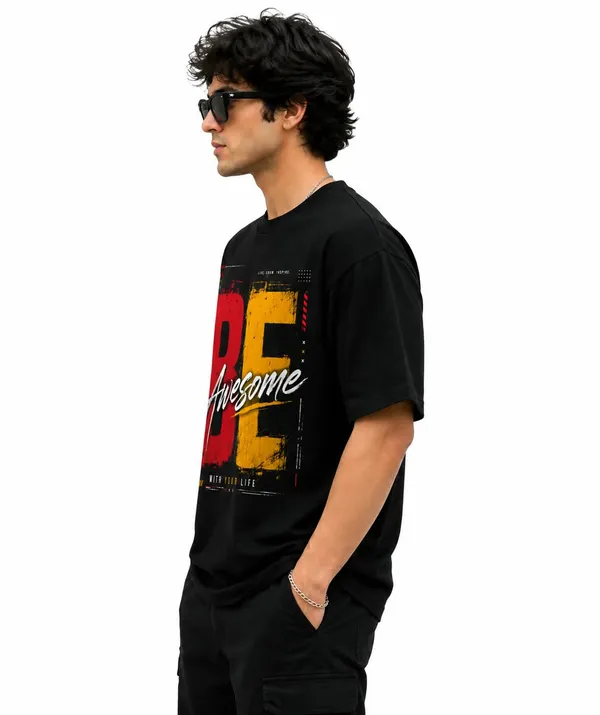 Be_Awesome_Dual_Tone_Typography_Oversized_Graphic_T_Shirt_Urban_Motivation_Streetwear_Tee