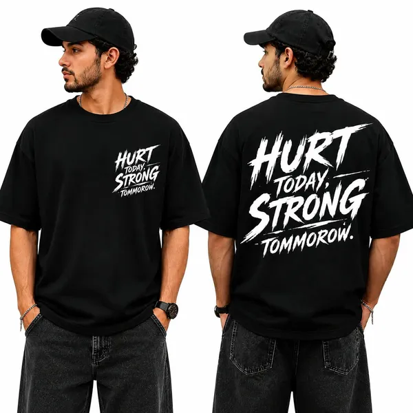Hurt_Today_Strong_Tomorrow_Distressed_Typography_Oversized_Graphic_T_Shirt_Gym_Streetwear_Heavyweight_Tee